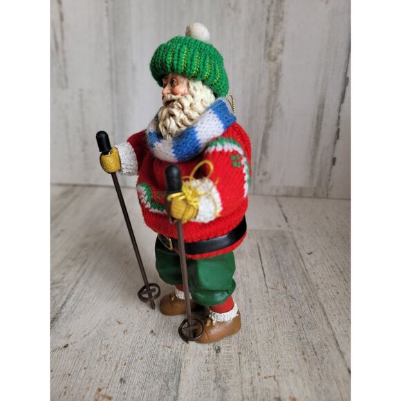 Clothtique possible dreams ski Santa Claus hike ornament Xmas vintage - Picture 3 of 7